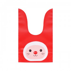 레드 토끼 캐릭터 포장 봉투 (10장)
