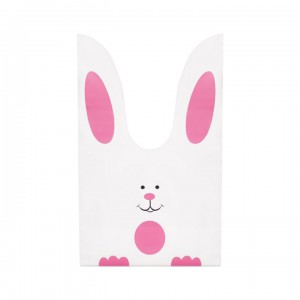 핑크 토끼 캐릭터 포장 봉투 (10장)